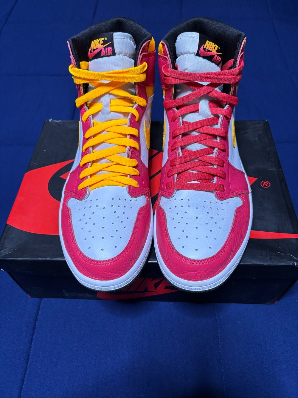 Jordan 1 Retro High OG Light Fusion Red 2021  Size 14